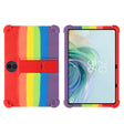 For TCL TAB 11 Gen 2 Shockproof Silicone Tablet Protective Case With Holder(Rainbow Color) - Others by PMC TechLife | Online Shopping South Africa | PMC TechLife | Buy Now Pay Later Mobicred