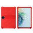 For TCL TAB 11 FE Shockproof Silicone Tablet Protective Case With Holder(Red) - Others by PMC TechLife | Online Shopping South Africa | PMC TechLife | Buy Now Pay Later Mobicred