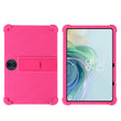 For TCL TAB 11 FE Shockproof Silicone Tablet Protective Case With Holder(Rose Red) - Others by PMC TechLife | Online Shopping South Africa | PMC TechLife | Buy Now Pay Later Mobicred