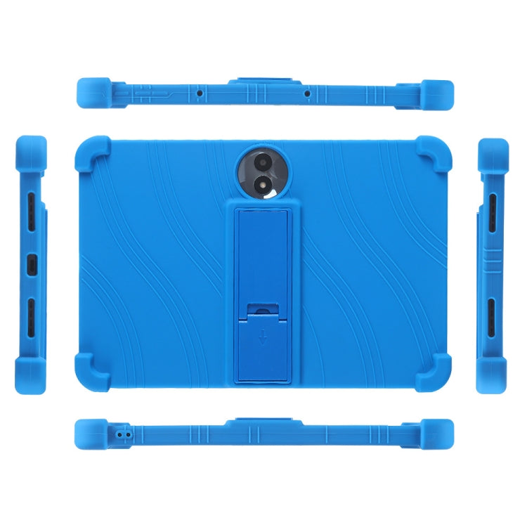 For TCL TAB 11 FE Shockproof Silicone Tablet Protective Case With Holder(Red)