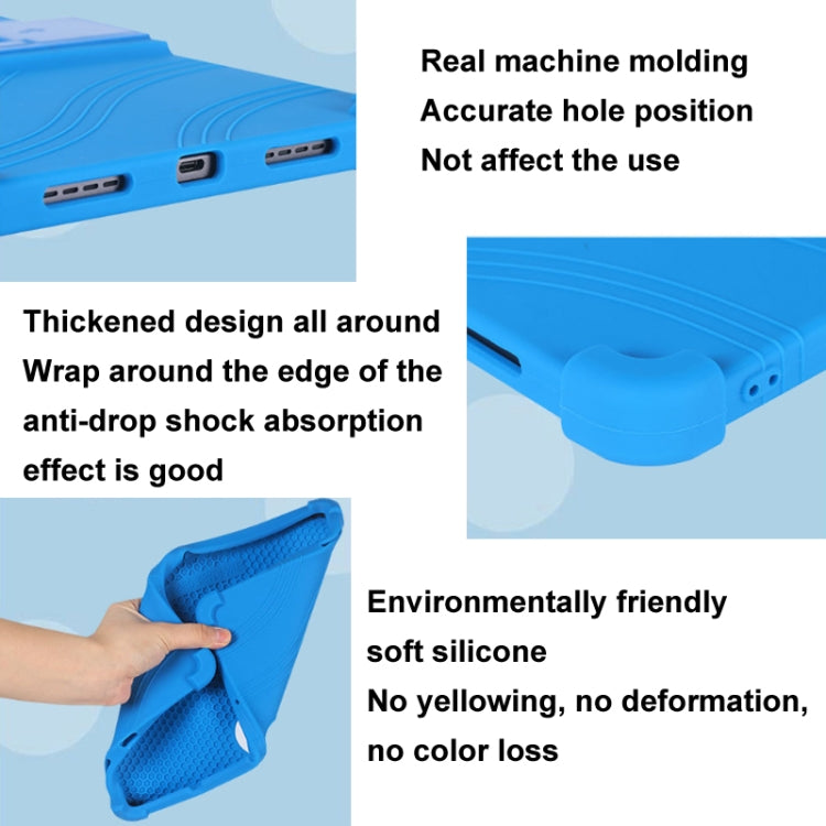 For TCL TAB 11 Gen 2 Shockproof Silicone Tablet Protective Case With Holder(Red)