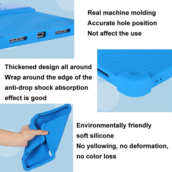 For TCL TAB 11 Gen 2 Shockproof Silicone Tablet Protective Case With Holder(Red)