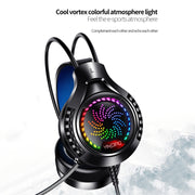 YINDIAO Q7 Colorful Light Computer Wired Headset USB Gaming Headset Dual 3.5mm + USB Black