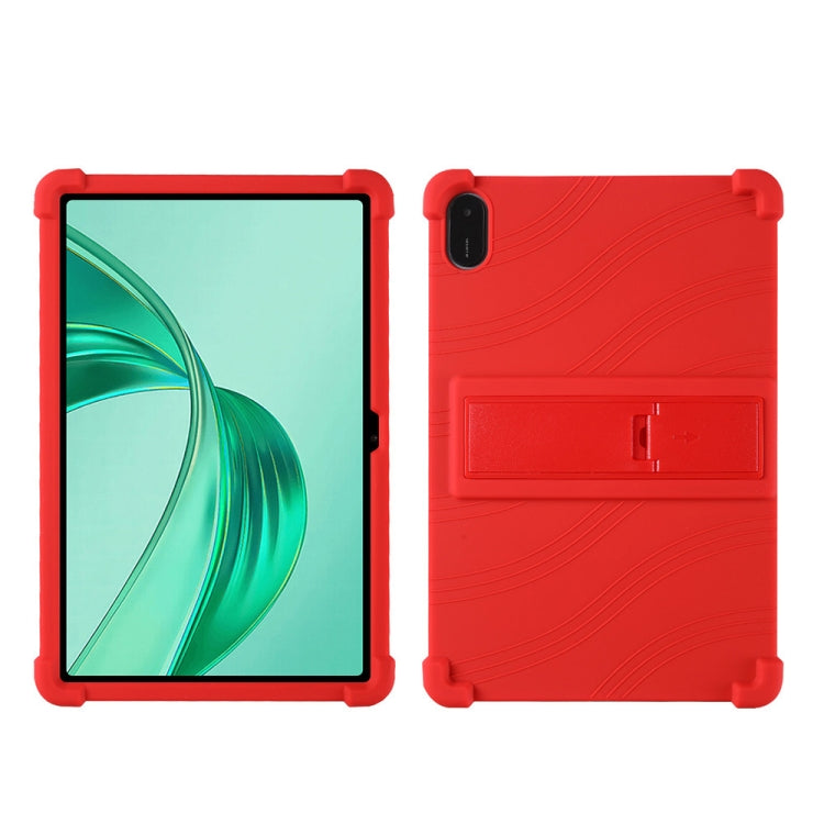 For Honor Pad X9 Shockproof Silicone Tablet Protective Case With Holder(Red)