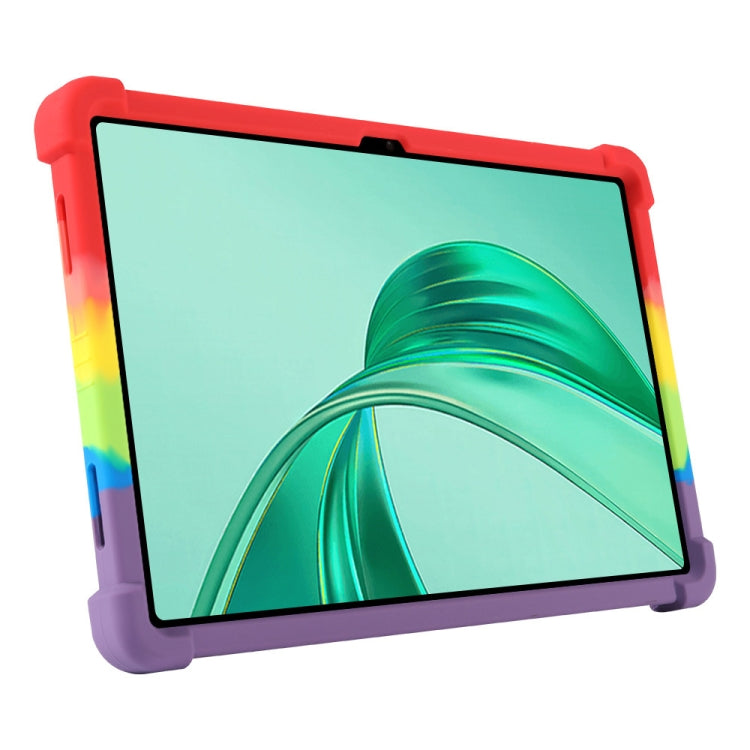 For Honor Pad X9 Shockproof Silicone Tablet Protective Case With Holder(Rainbow Color)