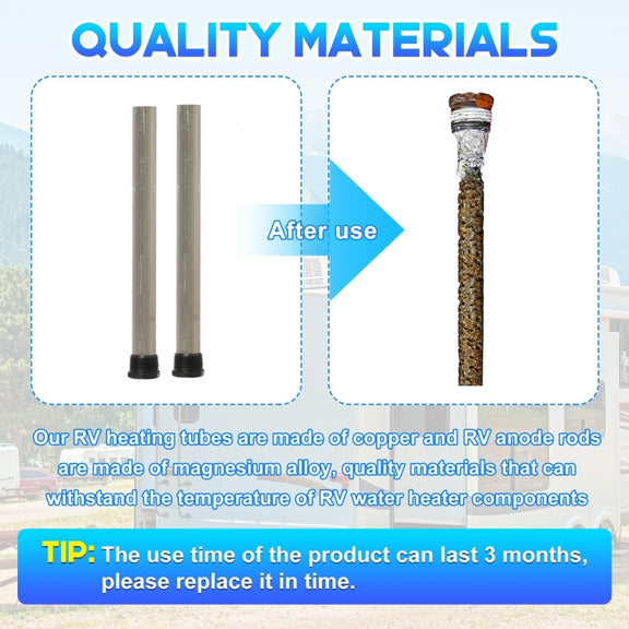 Water Heater Heating Element For RV Camper, Specifications: 120V Heating Tube + Sleeve