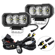 E23 40W 9V-30V 5 Inch Water-resistant 3-Eye Headlight(Spotlight White Light)
