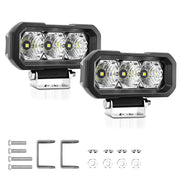 E23 40W 9V-30V 5 Inch Water-resistant 3-Eye Headlight(Spotlight White Light)