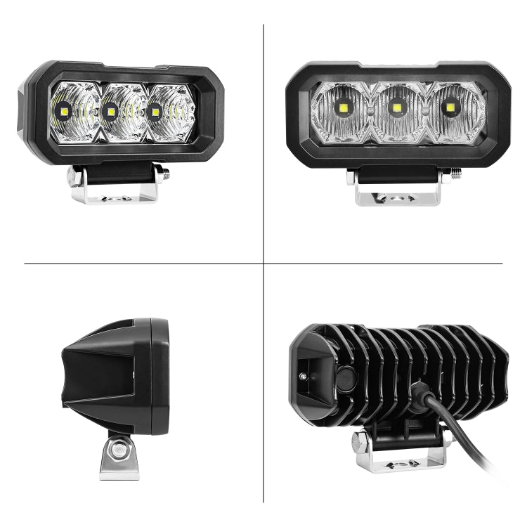 E23 40W 9V-30V 5 Inch Water-resistant 3-Eye Headlight(Spotlight White Light)