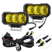 E23 40W 9V-30V 5 Inch Water-resistant 3-Eye Headlight(Spotlight Yellow Light)