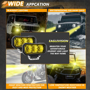 E23 40W 9V-30V 5 Inch Water-resistant 3-Eye Headlight(Spotlight Yellow Light)