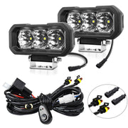 E23 40W 9V-30V 5 Inch Water-resistant 3-Eye Headlight(Floodlight White Light)