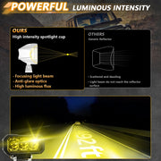 E23 40W 9V-30V 5 Inch Water-resistant 3-Eye Headlight(Floodlight Yellow Light)