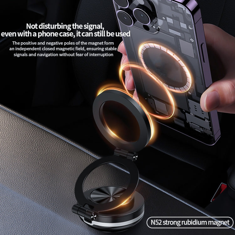 AIMITE C2 Car Vacuum Suction Cup Magnetic Three Axis Linkage Rotatable Cell Phone Holder(Black)