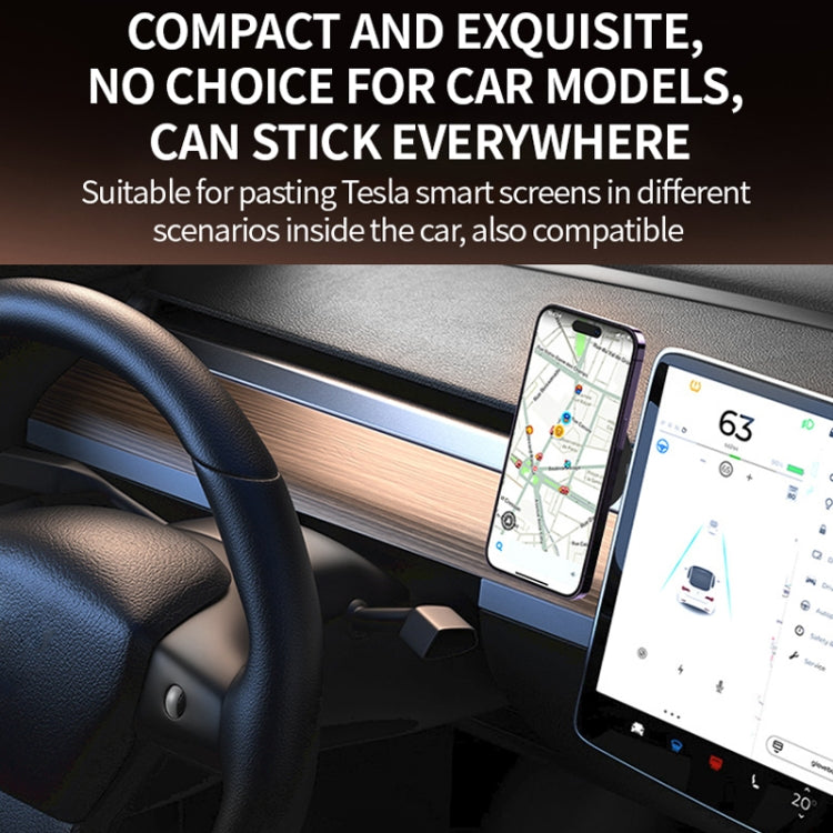 AIMITE C2 Car Vacuum Suction Cup Magnetic Three Axis Linkage Rotatable Cell Phone Holder(Silver)