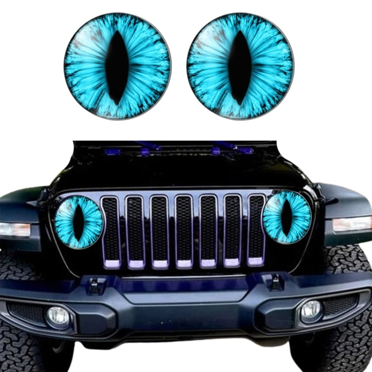 1pair Beast Eyes Headlight Decorative Stickers Off-Road Vehicle Front Lights Stereo Decals, Style: 2