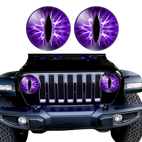1pair Beast Eyes Headlight Decorative Stickers Off-Road Vehicle Front Lights Stereo Decals, Style: 8