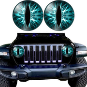 1pair Beast Eyes Headlight Decorative Stickers Off-Road Vehicle Front Lights Stereo Decals, Style: 9