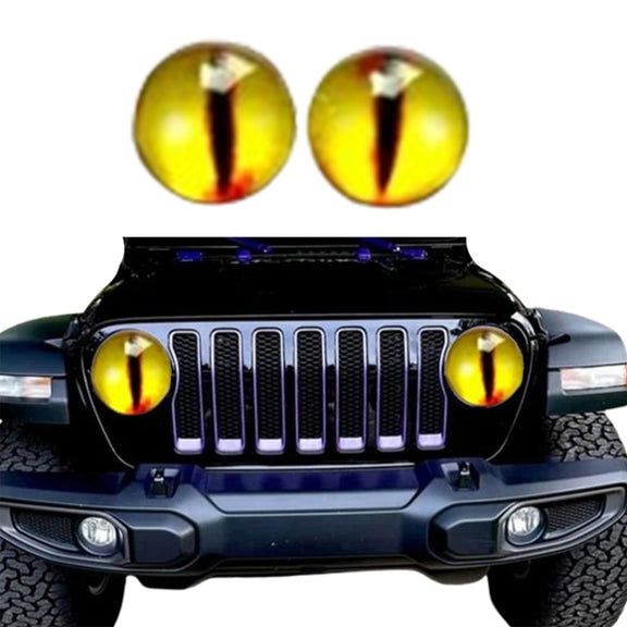 1pair Beast Eyes Headlight Decorative Stickers Off-Road Vehicle Front Lights Stereo Decals, Style: 25
