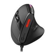 ZELOTES T50 9-Keys RGB Lighting Effect Vertical Grip Ergonomic Programming Wired Mouse(Black)