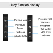 Q15 Motorcycle Riding Wireless Bluetooth Handlebar Control Phone Button Remote Controller(Black)