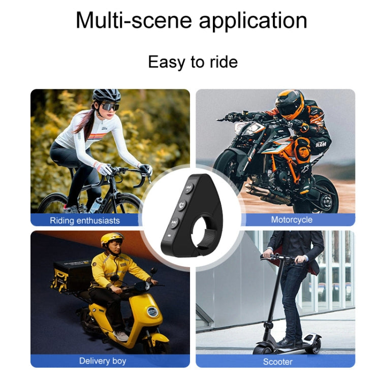 Q15 Motorcycle Riding Wireless Bluetooth Handlebar Control Phone Button Remote Controller(Black)