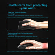 ZELOTES F36 9-Keys Vertical Grip Ergonomic Programming Dual Bluetooth + 2.4G Wireless Mouse(Black)