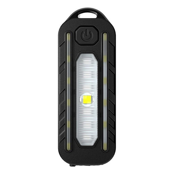 LED Shoulder Flashlight Bike Tail Light Type-C Recharge Outdoor Flashlight With Clip Patrol Safety Warning Lamp(B Model)