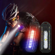 LED Shoulder Flashlight Bike Tail Light Type-C Recharge Outdoor Flashlight With Clip Patrol Safety Warning Lamp(B Model)