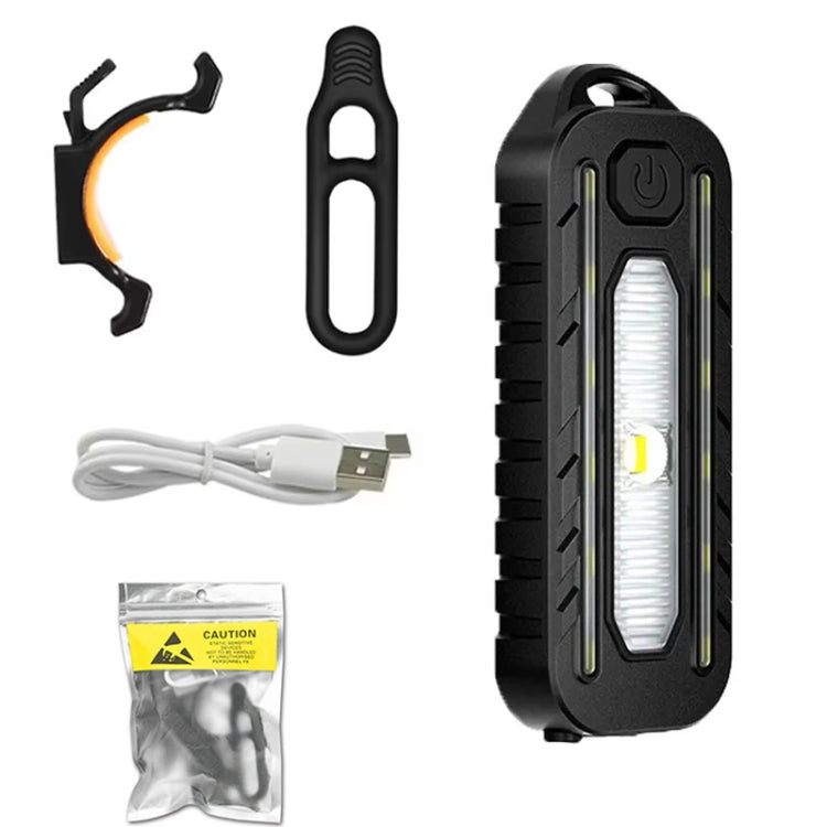 LED Shoulder Flashlight Bike Tail Light Type-C Recharge Outdoor Flashlight With Clip Patrol Safety Warning Lamp(B Model)