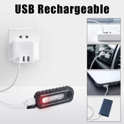 LED Shoulder Flashlight Bike Tail Light Type-C Recharge Outdoor Flashlight With Clip Patrol Safety Warning Lamp(B Model)