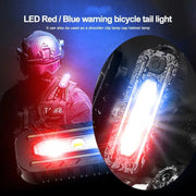 LED Shoulder Flashlight Bike Tail Light Type-C Recharge Outdoor Flashlight With Clip Patrol Safety Warning Lamp(B Model)