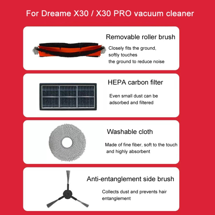 Roller Brush For Dreame X30 / X30 Pro Robot Vacuum Cleaner Replacement Parts
