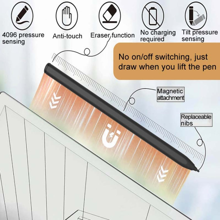 4096 Grade Pressure Sensitive EMR Stylus, Style: D-003 Upgrade+5 Felt Tips+1 Pen Clip