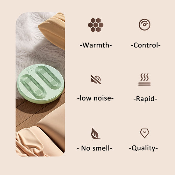 5V USB Plug Foot Massager Warmer 3 Levels Temperature & Vibration Adjustable(Beige Gray)