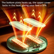 5V USB Plug Foot Massager Warmer 3 Levels Temperature & Vibration Adjustable(Beige Gray)