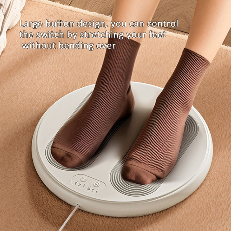 5V USB Plug Foot Massager Warmer 3 Levels Temperature & Vibration Adjustable(Beige Gray)