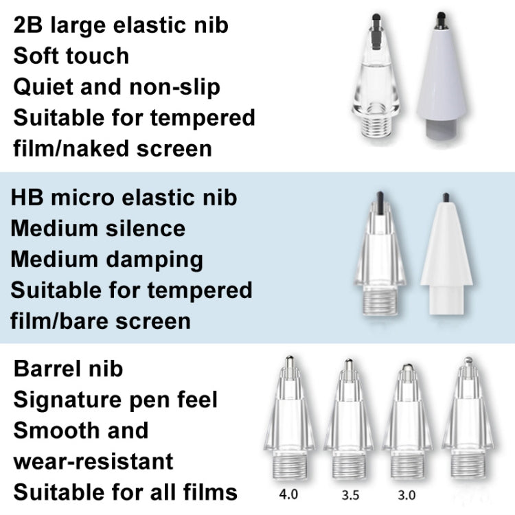 For Huawei M-Pencil 2 / 3 Mute Damping Anti-slip Replacement Nibs, Style: 2B Gray