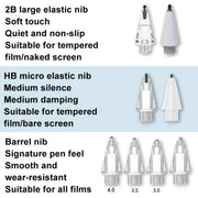 For Huawei M-Pencil 2 / 3 Mute Damping Anti-slip Replacement Nibs, Style: 2B Gray