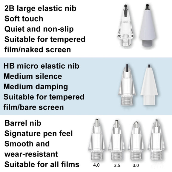 For Huawei M-Pencil 2 / 3 Mute Damping Anti-slip Replacement Nibs, Style: 2B Gray