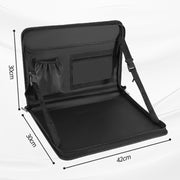 Multifunctional Car Steering Wheel Dining Table Car Seatback Hanging Foldable Storage Bag(Black)