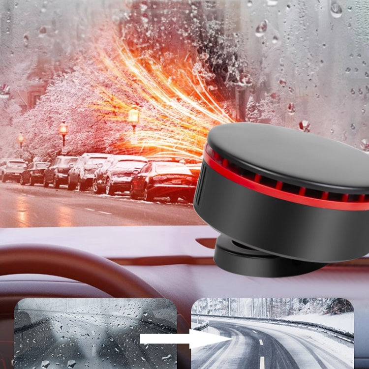 12V Car Heater 360 Adjustable Defogging Defrosting Heating Fan Heating Cooling Function Windscreen Defroster Demister(Black Red)