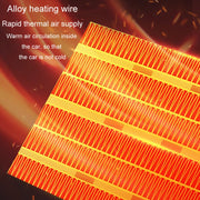 12V Car Heater 360 Adjustable Defogging Defrosting Heating Fan Heating Cooling Function Windscreen Defroster Demister(Black Red)