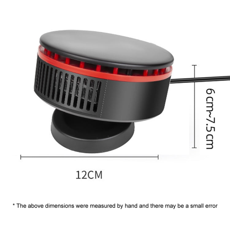12V Car Heater 360 Adjustable Defogging Defrosting Heating Fan Heating Cooling Function Windscreen Defroster Demister(Black Red)