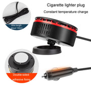 12V Car Heater 360 Adjustable Defogging Defrosting Heating Fan Heating Cooling Function Windscreen Defroster Demister(Black Red)