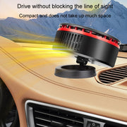 12V Car Heater 360 Adjustable Defogging Defrosting Heating Fan Heating Cooling Function Windscreen Defroster Demister(Black Red)