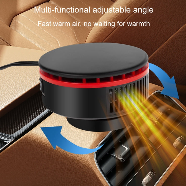 12V Car Heater 360 Adjustable Defogging Defrosting Heating Fan Heating Cooling Function Windscreen Defroster Demister(Black Red)