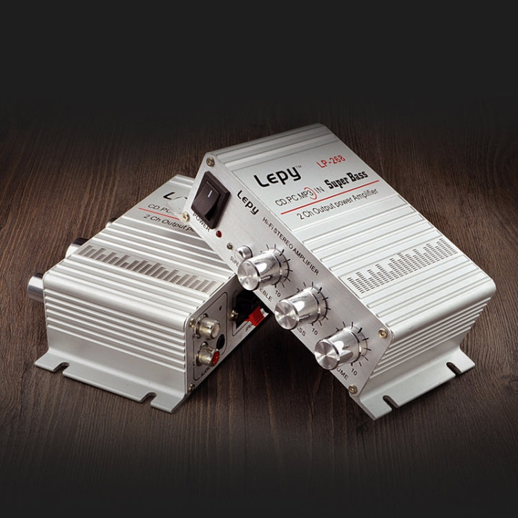Lepy LP-268 DC12V High Fidelity Power Car/Motorcycle Amplifier(Silver)