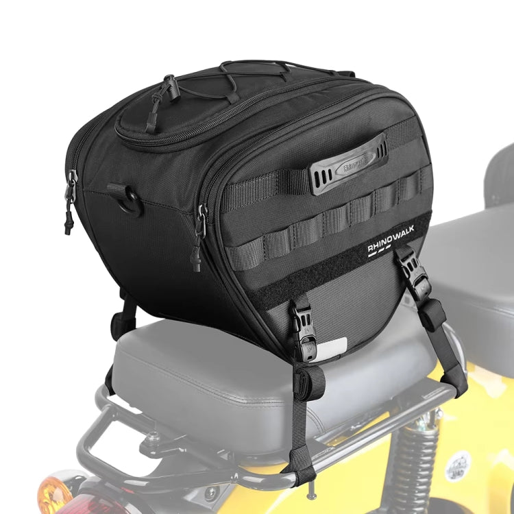 Rhinowalk MTR5001 15L Scooter Front Bag Large Capacity Curved Beam Motorcycle Rear Seat Bag(Black)