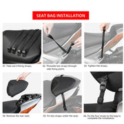 Rhinowalk MTR5001 15L Scooter Front Bag Large Capacity Curved Beam Motorcycle Rear Seat Bag(Black)